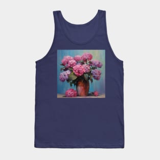 Bouquet of Hydrangeas in a Vase Tank Top